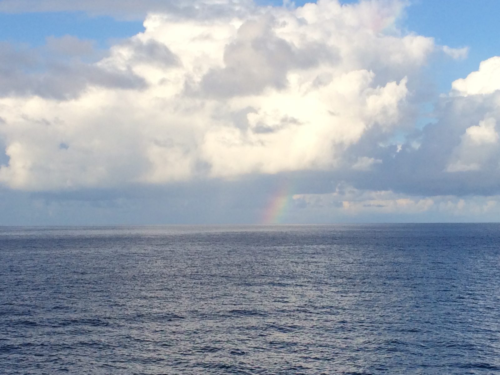 rainbow over the water