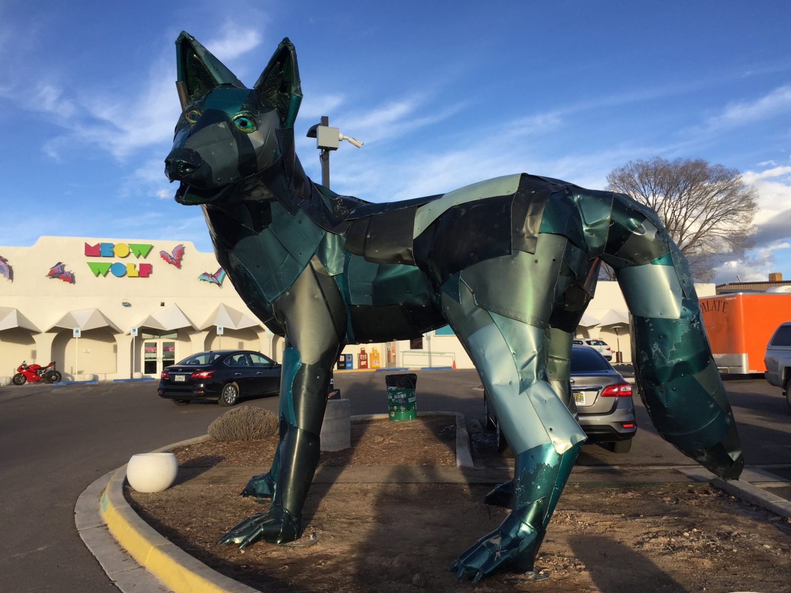 Wolf Sculpture in Santa Fe NM