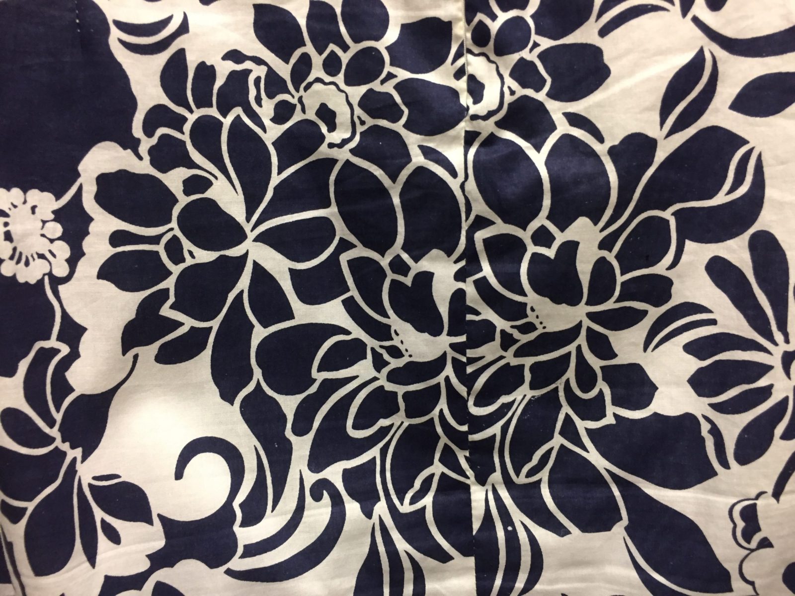 blue flower design-fabric