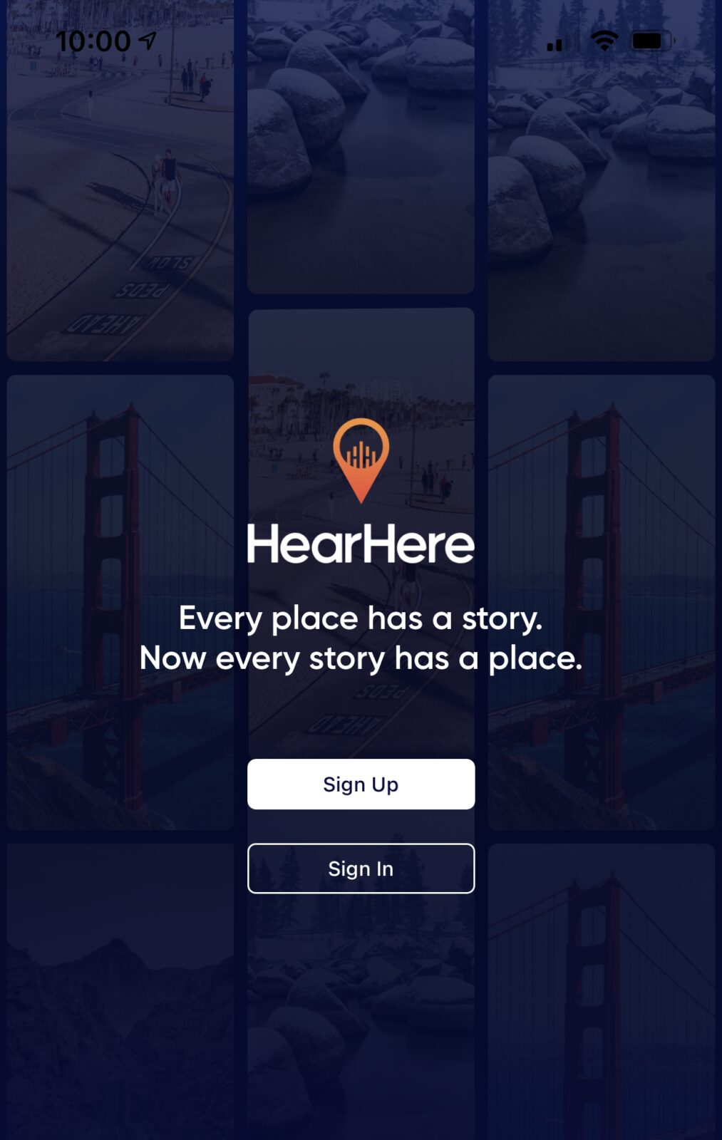 screen shot for HearHere app