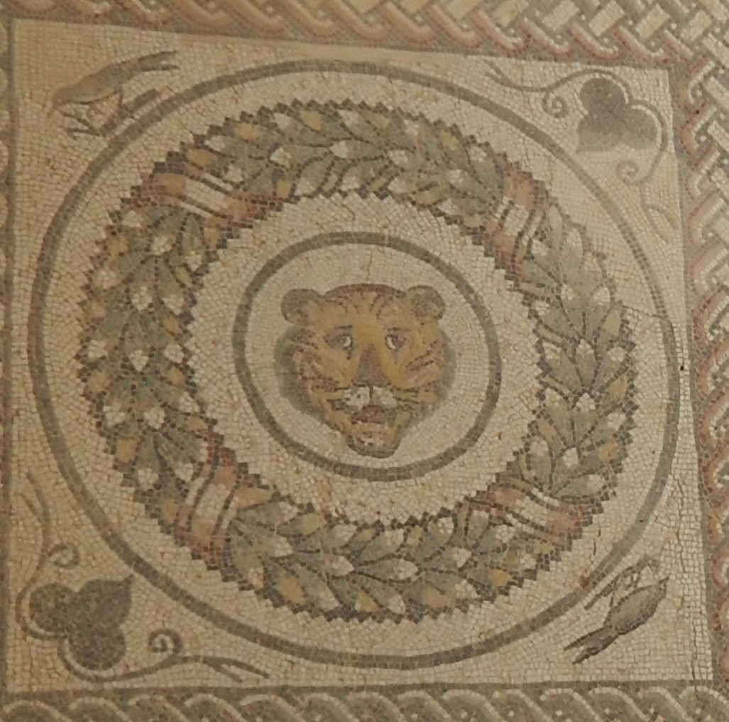 mosaic of tiger and pattern