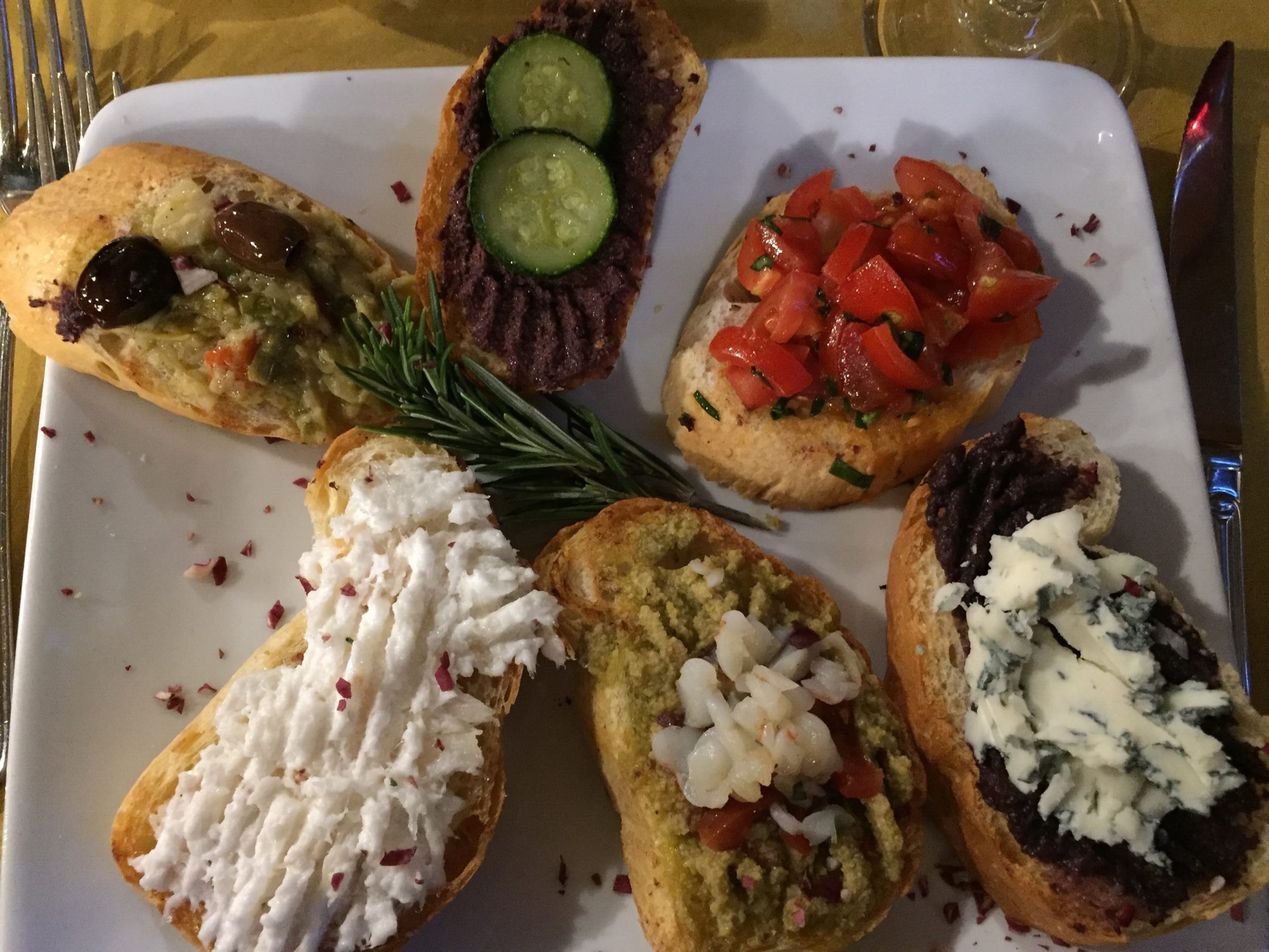 different types of appetizers