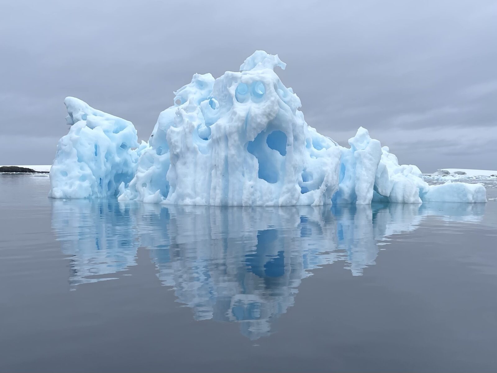 Large ice berg floating