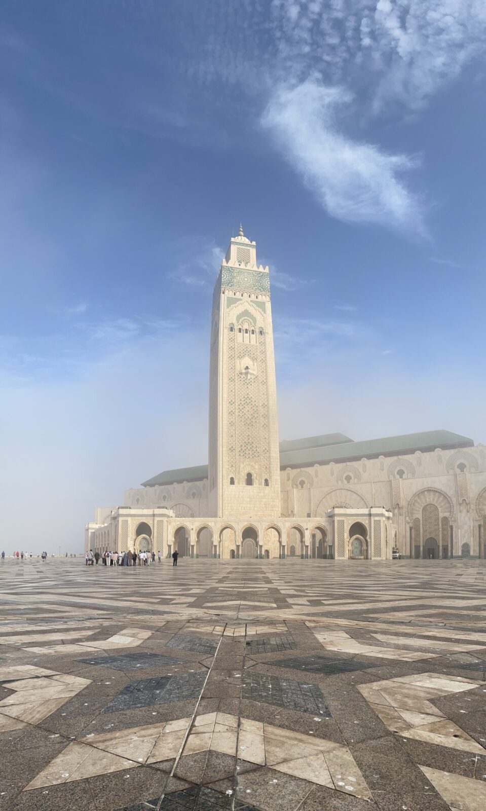 minaret of the Hassan II Mosque in Casablanca