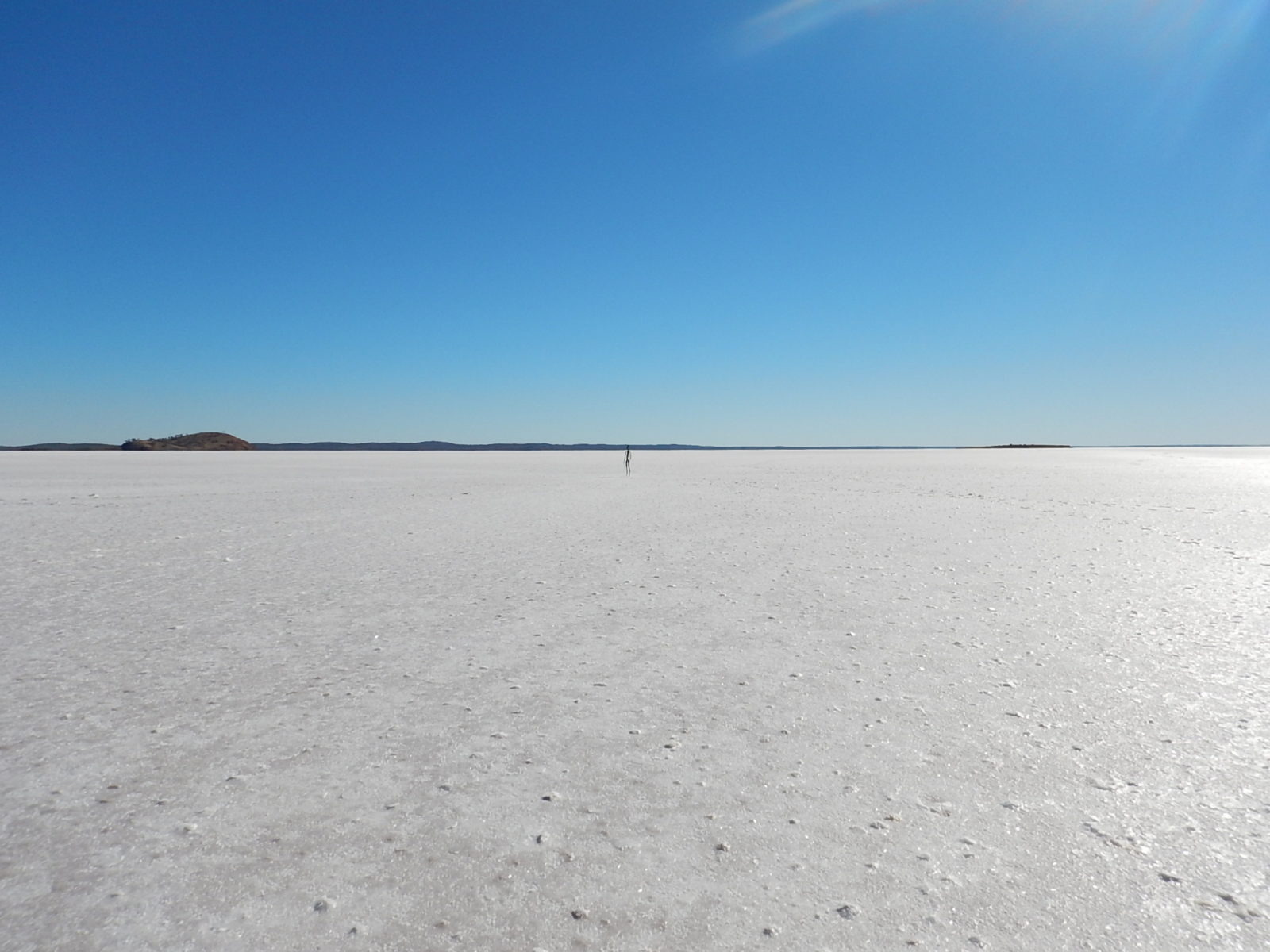 Salt Lake with sculpture