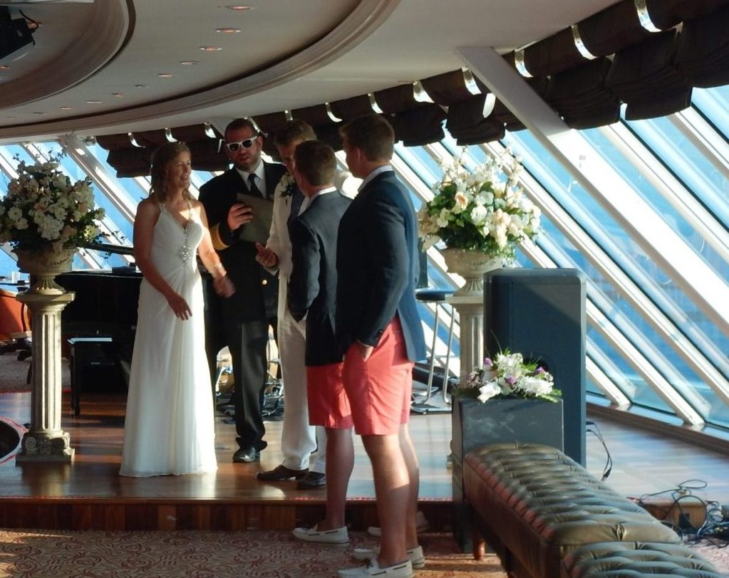 family cruise wedding ceremony