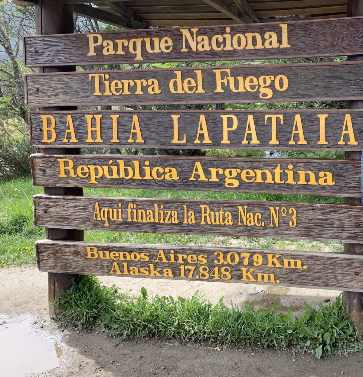 road sign in Tierra de Fuego