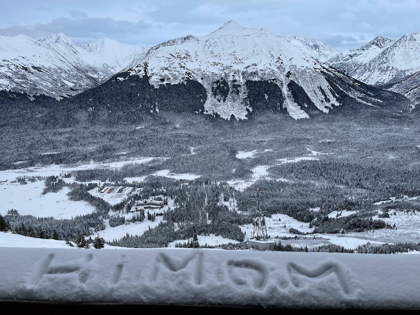 Alsaka Mountain Range with snow