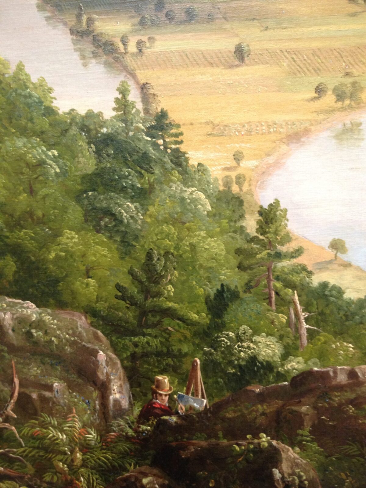 Detail of painter in the larger painting