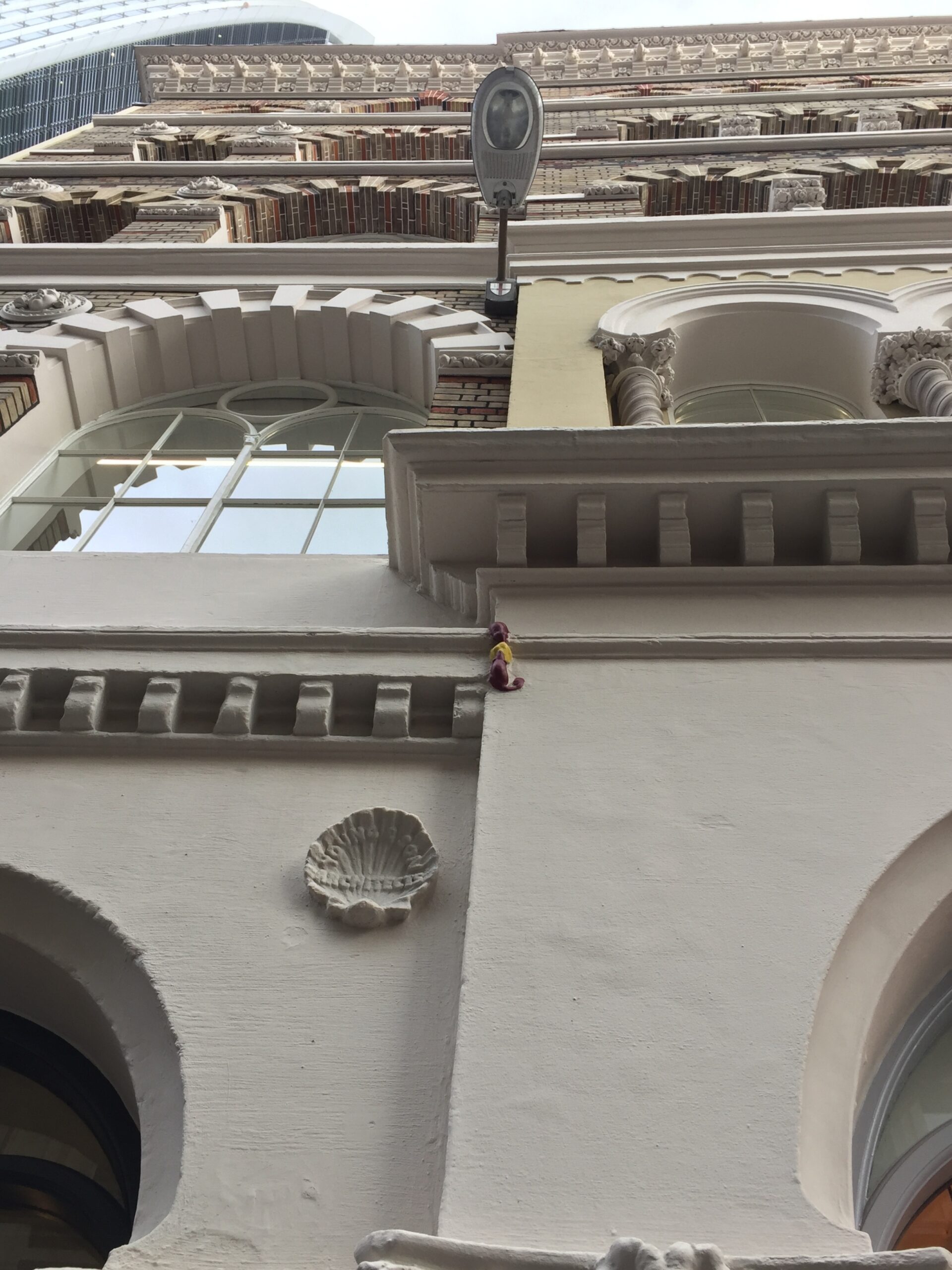 two small mice on a building